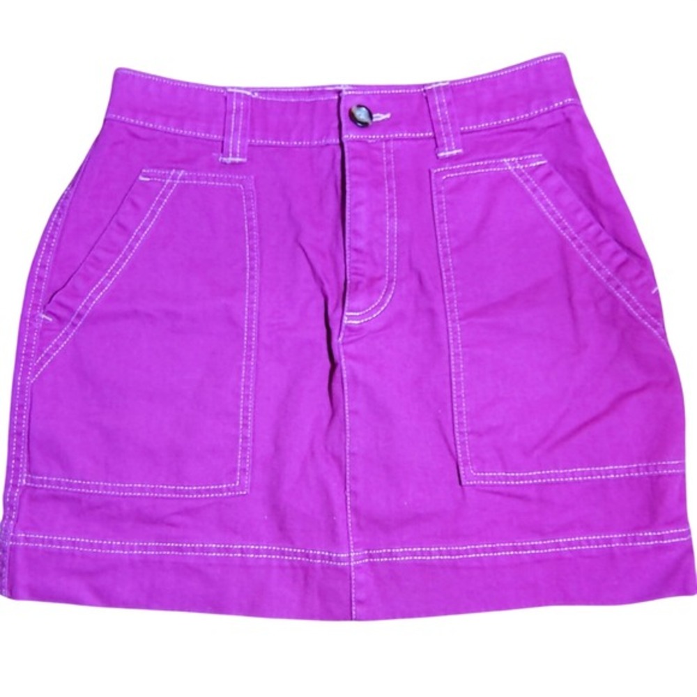 Old‎ Navy Pink Denim Carpenter Mini Skirt Size 4 mini spring bright fun